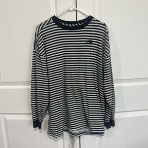 Nike Monochrome Striped Long Sleeve Top
